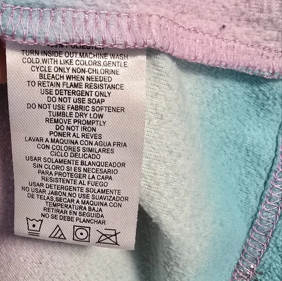 Max & Olivia Girl's Size 6 Multicolored Foil Snowflake-Patterned Fleece Pajamas - Picture 7 of 9